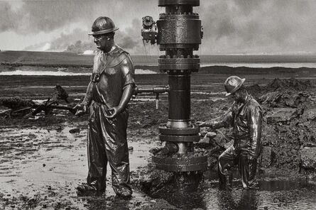 Sebastião Salgado, ‘Workers Place a New Wellhead, Oil Wells, Kuwait’, 1991