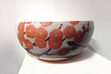 Mochizuki Shu, ‘Bowl with Red Plum Blossom Design’, 2013