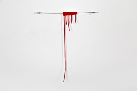 Benoît Felix, ‘Le rouge (peinture sur fil)’, 2018