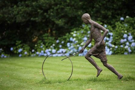 Marine De Soos, ‘Le Pousseur de Lune (Young boy rolling a hoop)’, 2010-2015