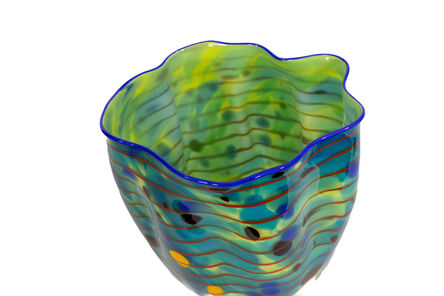 Dale Chihuly, ‘Dale Chihuly Signed Teal Seaform Persian Basket Original Hand Blown Glass Sculpture’, 2002