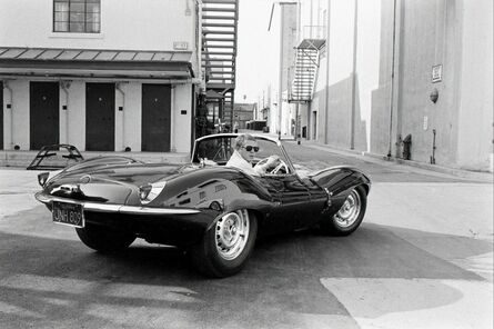 John Dominis, ‘Steve McQueen in black Jaguar at Studio, CA’, 1963