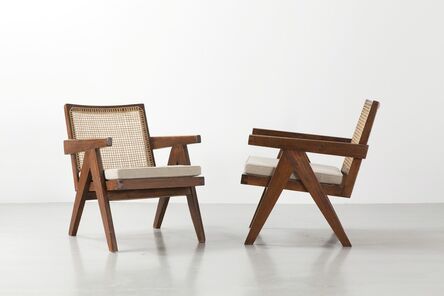 Pierre Jeanneret, ‘Pair of Easy armchairs’, 1952-1956
