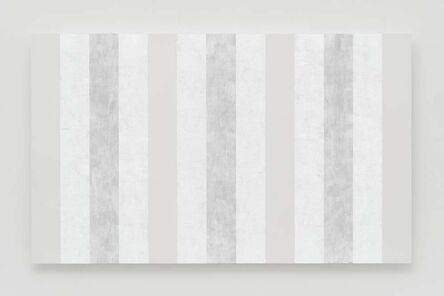 Mary Corse, ‘Untitled (White Multiband With White Sides, Beveled)’, 2023