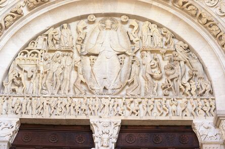 Gislebertus, ‘Cathedral (originally Abbey Church) of Saint-Lazare, Autun: Last Judgment, tympanum on west portal’