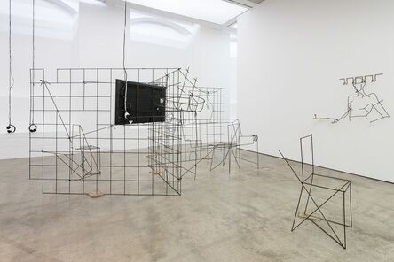 Neïl Beloufa, ‘Installation view of Counting on People’, 24 Sep 2014 -16 Nov 2014