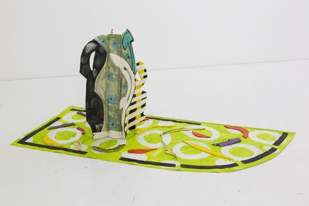 Betty Woodman, ‘Aztec Vase and Carpet #4’, 2012