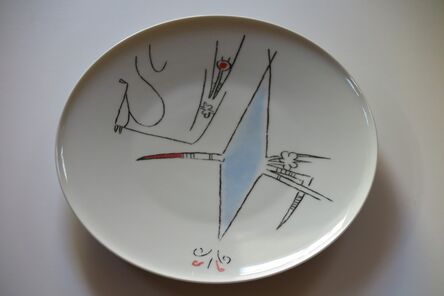 Wifredo Lam, ‘Porcelana di Albisola - 12" plate II’, 1970