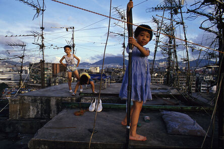 Greg Girard, ‘'Children playing on Walled City rooftop' Hong Kong’, 1989