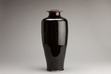 Brother Thomas Bezanson, ‘Vase with two covers, black olive glaze’, N/A