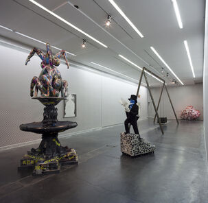 Curated by MadeIn Company Guest: Standing on The Shoulders of Little Clowns, installation view