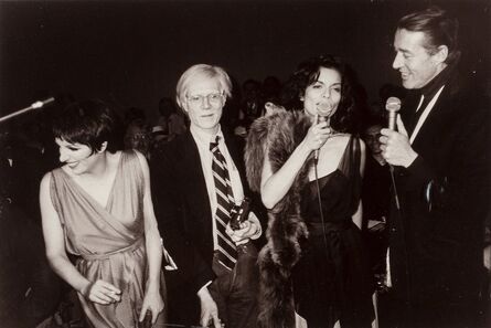 Christopher Makos, ‘The Gang of Four at Studio 54 (Liza Minelli, Andy Warhol, Bianca Jagger, and Halston), April 27’, 1978