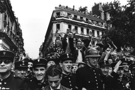 Robert Capa, ‘Crowds fill up the Champs Elysees on the 26th August 1944 to celebrate the liberation of Paris.’, 1944