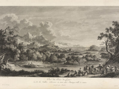 Jean Claude Richard de Saint-Non (author), ‘Vu‰ du Cours du Crati en de la Vall‚e d‚licieuse •u ‚toit situ‚e l'Antique Ville de Sybaris’, 1781
