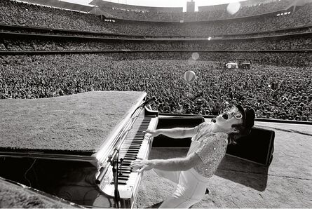 Terry O'Neill, ‘Elton John at the Dodgers Stadium 1975’, 1975