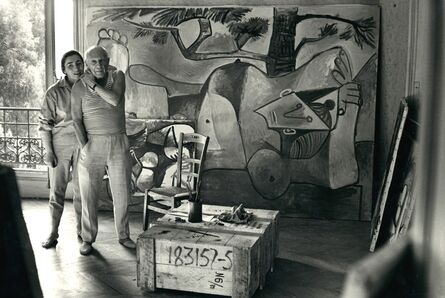 David Douglas Duncan, ‘Jacqueline and Picasso on 3rd floor of La Californie’, 1959
