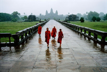 Steve McCurry, ‘Young Monks in the Rain, Angkor, Cambodia’, 1999