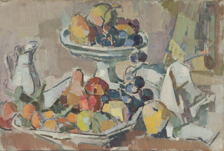 Herbert Barnett, ‘Still Life with Pitcher and Compote’, Mid 1950s