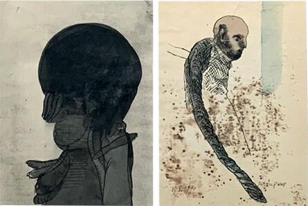José Luis Cuevas, ‘Two framed of Ink on Paper ’, ca. 1970s