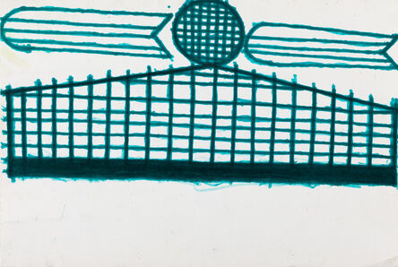 Evelyn Reyes, ‘Fence with Carrots (Turquoise)’, 2003