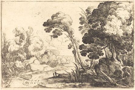 Laurent de La Hyre, ‘Wooded Landscape with a River’, 1640