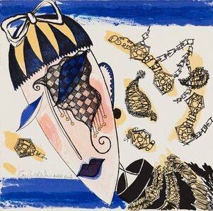 Zandra Lindsey Rhodes, ‘Head With Scribbled Jewels’