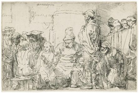 Rembrandt van Rijn, ‘Christ seated disputing with the Doctors’, 1654