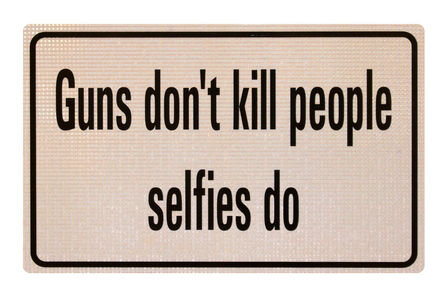 Matthew Sleeth, ‘Guns don't kill people selfies do’, 2016