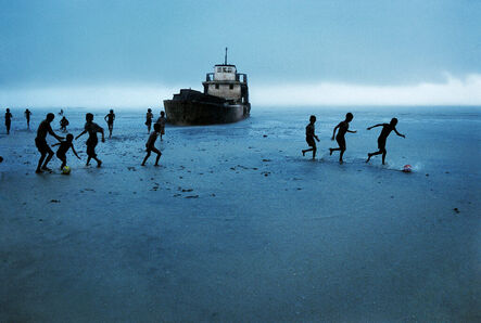 Steve McCurry, ‘Impromptu Football Match , Burma’, 1995