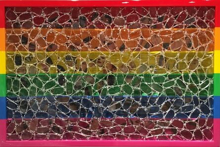 David Datuna, ‘Rainbow Flag Hollywood Series: Colors of Fame’, 2016