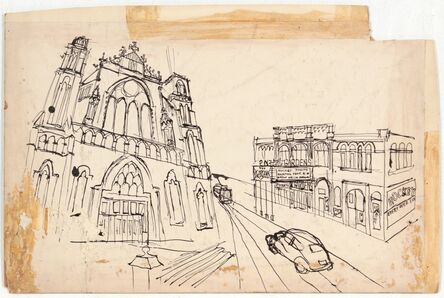 Philip Pearlstein, ‘Church in Pittsburgh’, 1948-1949