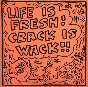 Keith Haring, ‘Keith Haring Crack Is Wack Record Art 1987’, 1987