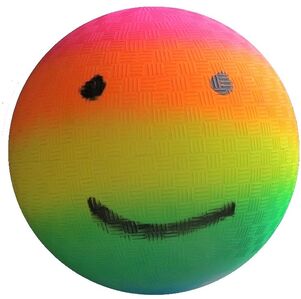 Rob Pruitt, ‘"Rainbow Gradient Emoji Kickball", 2018, Painted Kickball, UNIQUE’, 2018