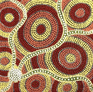 Linda Napurrurla Walker, ‘Yarla Jukurrpa (Bush Potato Dreaming)- Cockatoo Creek’, 2018