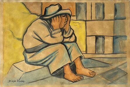 Diego Rivera, ‘Hombre Esperando’, 20th century