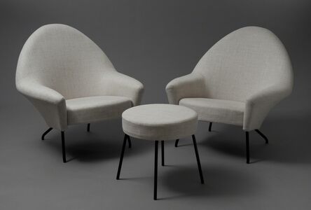 Joseph-André Motte, ‘Pair of armchairs and stool 770’, 1958