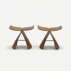 Sori Yanagi, ‘Butterfly stools, pair’, c. 1954
