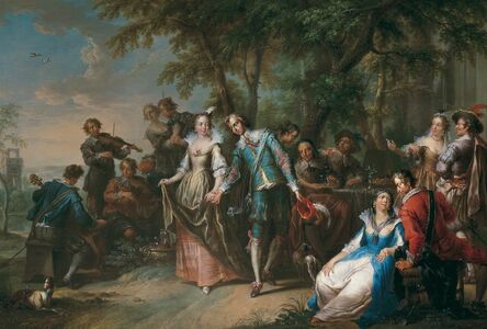 Franz Christoph Janneck, ‘Entertainment outside with dancing’, 1738