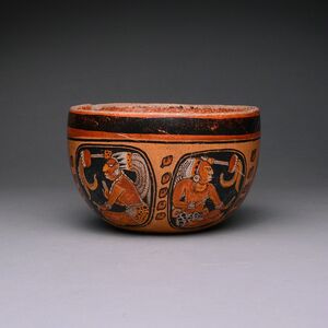 Mayan Orange Terracotta Bowl