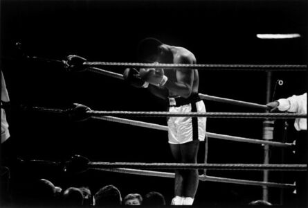 Thomas Hoepker, ‘World heavyweight champion Muhammad Ali prays to Allah before the first round of a title fight, London’, 1966