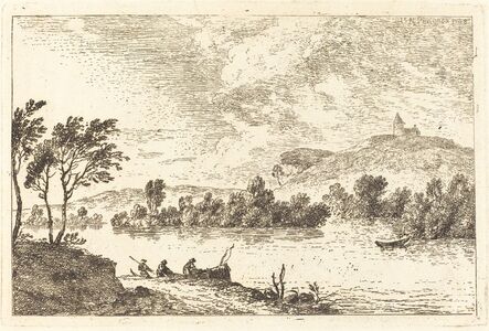 Nicolas Pérignon, ‘River Landscape with Figures and a Boat at Water's Edge’, 1768
