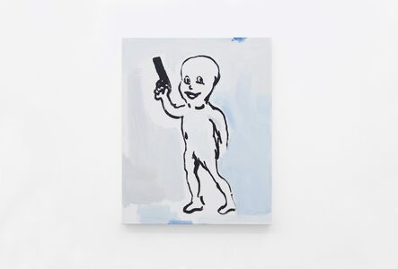 Alvaro Seixas, ‘Untitled Painting (Character with Gun)’, 2017