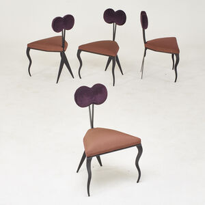 Arete-Ugma, ‘Set of four side chairs’, ca. 1960s