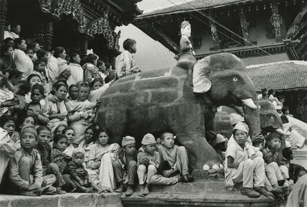 Marc Riboud, ‘Stone elephants at Vishwanath temple, Durbar Square of Patan, Bhaktapur, Lalitpur, Kathmandu, Nepal’, 1956