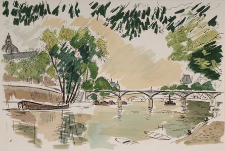 André Dunoyer de Segonzac, ‘View of the Pont des Arts, Regards sur Paris’, 1960