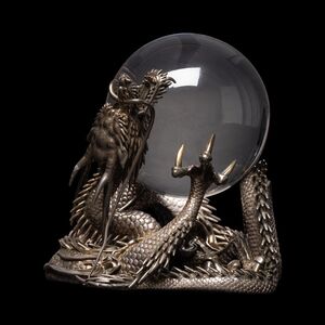 Gyokuryuken Sanmi (Kazumi), ‘A Rock Crystal Sphere on a Silver Dragon, Japan, Meiji Period’, 19th century