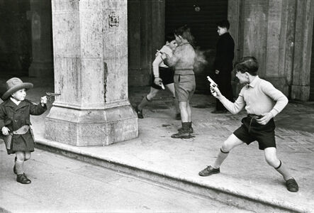 Henri Cartier-Bresson, ‘Rome, Italy (Children Playing Cowboys with Guns)’, 1951