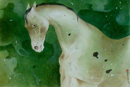 Mintu Naiya, ‘Horse, Mixed Media on Paper by Contemporary Artist "In Stock"’, 2010-2019