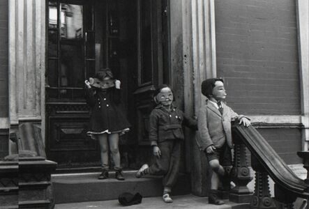Helen Levitt, ‘Kids in Masks on Stoop, New York City, New York’, ca. 1942