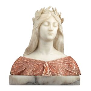 G. Gambrogi, ‘Alabaster and Onyx Bust’, ca. 1910